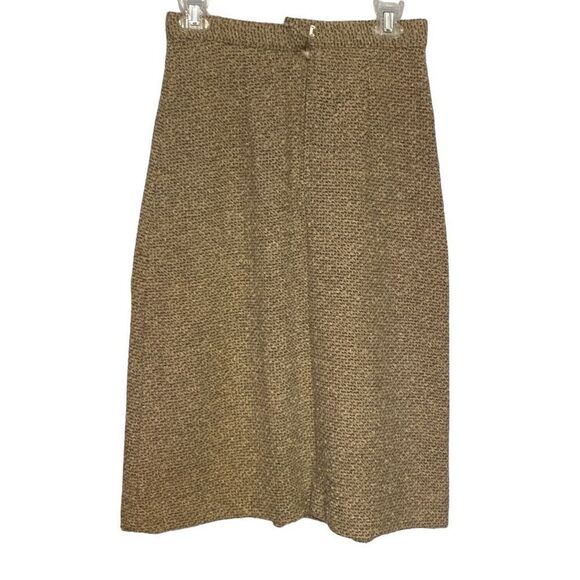 Evan Picone Vintage 70’s 100% Wool A-Line Tweed Skirt with Front Pleat Size 10 T - Picture 4 of 11